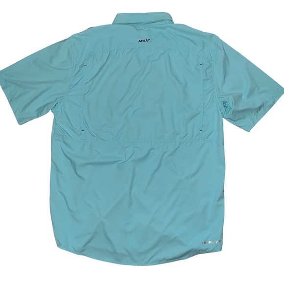 Ariatek Heat Series Men's Turquoise short sleeve size large - Picture 2 of 9